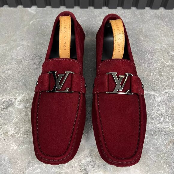 Louis Vuitton Monte Carlo Moccasins Red Suede 7.5 LV or 8.5 US or 41.5 EUR - Picture 2 of 13